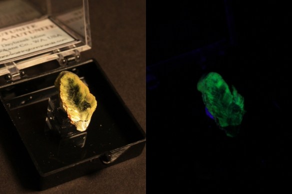 Autunite A sample of autunite.