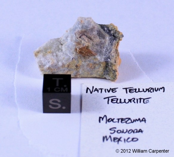 A sample of native tellurium.